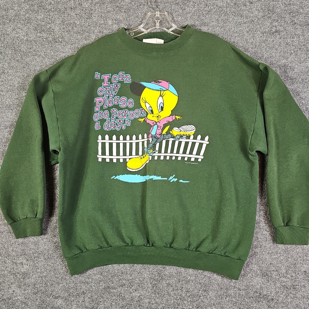 Vintage 1997 Looney Tunes Warner Brothers Tweety Bird XL Sweatshirt Unisex